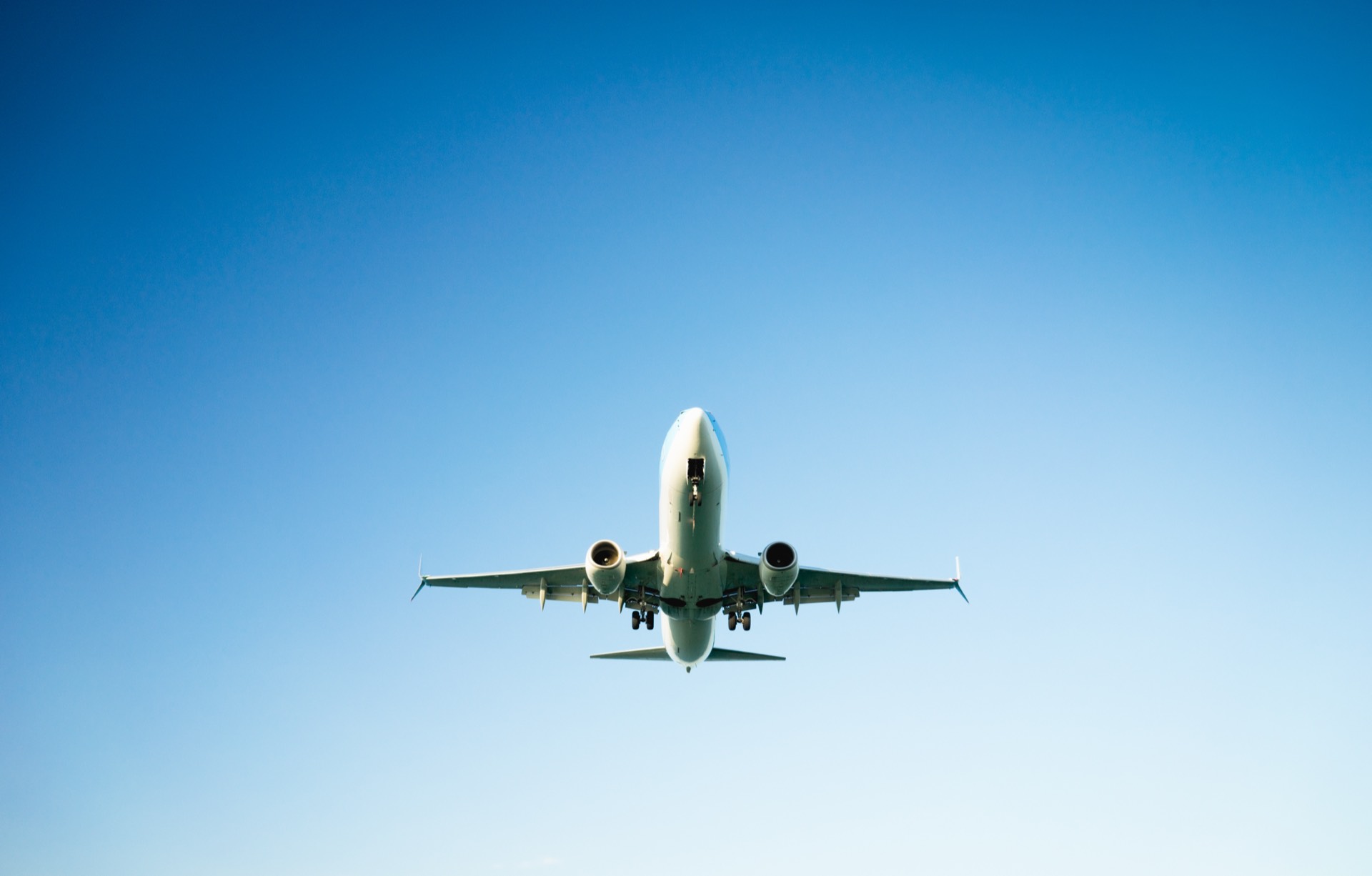 Passenger plane in flight