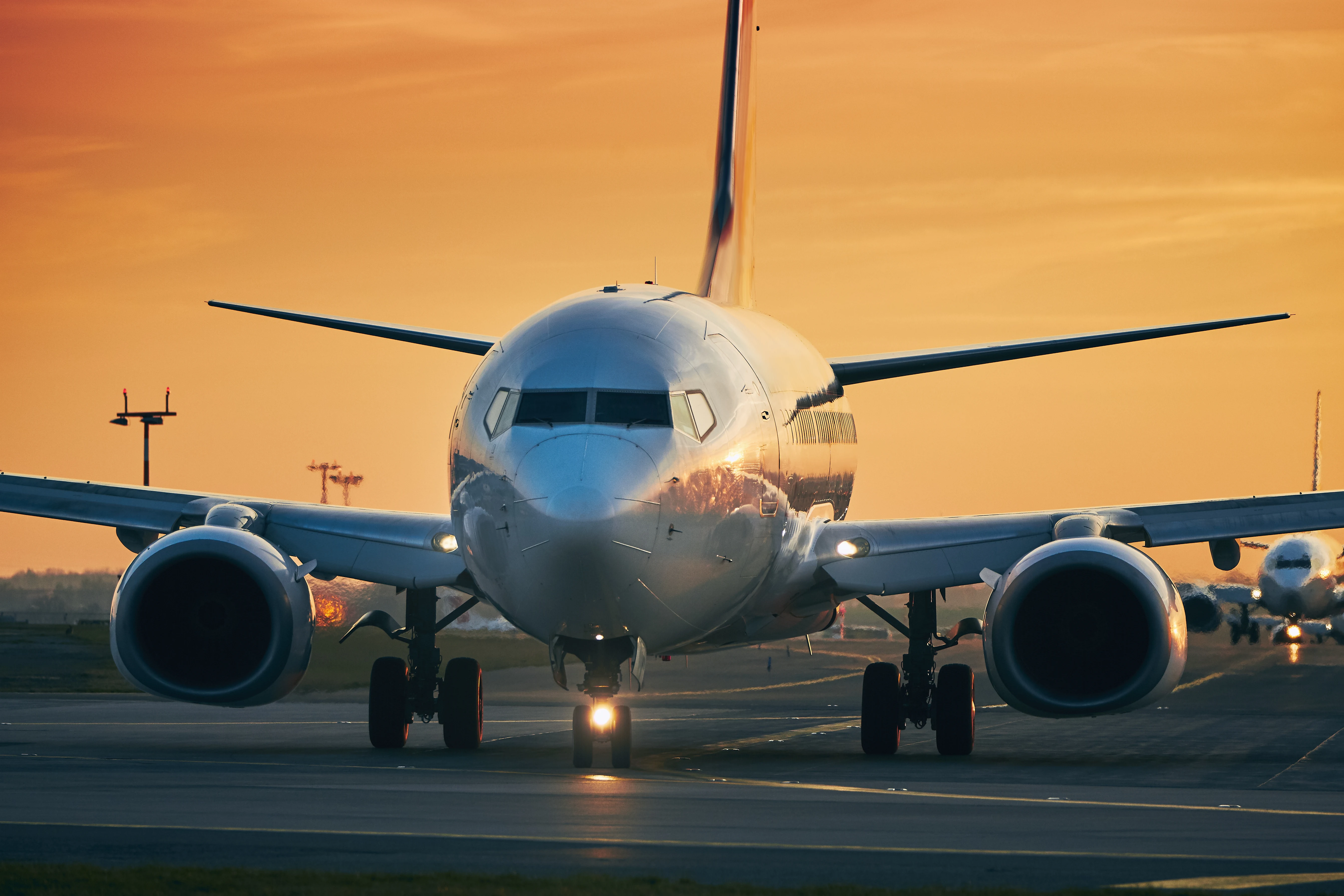 Airliner on the runway